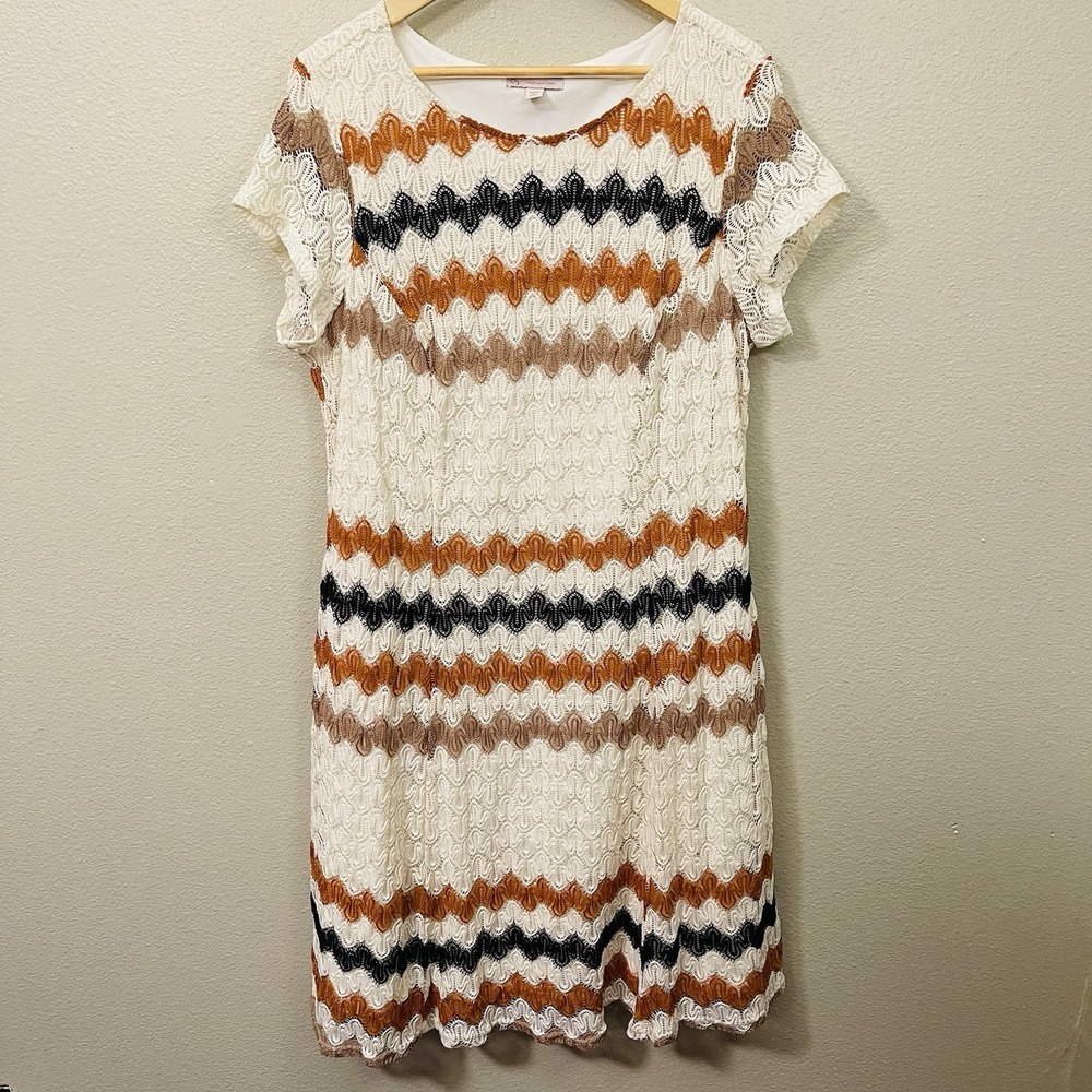 DressbarnCrochet Lace Dress Cocktail Day Event Fall Boho Cottagecore Size 22 EUC